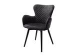 Mid.you , Anthrazit, Schwarz , Textil , Buche , massiv , 62x87x65 cm , Beinauswahl, Stoffauswahl ,