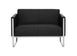 Mid.you , Schwarz, Hellgrau , Textil , 111x78x71 cm , Rücken echt , Wohnzimmer, Sofas & Couches, Sofas, 2er Sofas