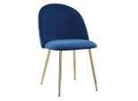 Mid.you , Blau, Goldfarben , Metall, Textil , 51x79x58 cm ,