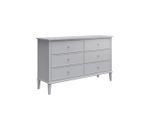 Mid.you , Grau , Metall, Holzwerkstoff , 6 Schublade(n) Schubladen , 141x85x41 cm , stehend ,