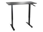 Mid.you , Schwarz , Metall , rechteckig , 60x74-123x120 cm , höhenverstellbar , Büromöbel, Schreibtische, Schreibtische