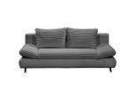 Mid.you , Anthrazit , Textil , Buche , massiv , Füllung: Schaumstoff , 212x88x101 cm , Made in EU , Schlafen auf Sitzhöhe, Rücken echt, Armteil links, Armteil rechts , Wohnzimmer, Sofas & Couches, Schlafsofas, Schlafsofas