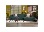Mid.you , Grün , Textil , L-Form, Ottomane rechts , 343x170 cm , Made in EU , Wohnzimmer, Sofas & Couches, Wohnlandschaften, Ecksofas