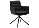 Mid.you , Anthrazit, Schwarz , Metall, Textil, Holzwerkstoff , 59x88x63 cm , Sitzfläche 360° drehbar ,