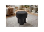 Livetastic , Grau, Schwarz , Textil, Holzwerkstoff , furniert , rund , 50 cm ,