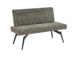 Mid.you , Dunkelgrau , Metall, Textil , 140x88x62 cm , Esszimmer, Bänke, Polsterbänke