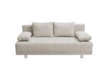 Mid.you , Beige , Textil , Füllung: Schaumstoff,Schaumstoff , 194x77x89 cm , Schlafen auf Sitzhöhe, Rücken echt , Wohnzimmer, Sofas & Couches, Schlafsofas, Schlafsofas