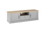 Mid.you , Eichefarben, Hellgrau , Holzwerkstoff , 1 Schublade(n) Schubladen , 155x48x44 cm , stehend , Wohnzimmer, TV-Möbel, TV- & Lowboards