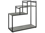 Mid.you , Grau, Schwarz , Metall, Holzwerkstoff , Holzoptik , 58x58x23 cm , Dekoration, Blumen & Blumentöpfe, Blumenständer & -tische