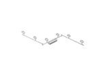 Paul Neuhaus , Alufarben , Metall, Kunststoff , Kreise , rechteckig , 127x22x177 cm , verstellbare Spotlights, verstellbare Arme, drehbar ,