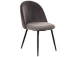 Mid.you , Schwarz, Dunkelgrau , Holz, Metall, Textil , Pappel , Sperrholz , 51x79x58 cm ,