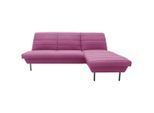 Looks by W.Joop , Rosa , Textil , Uni , Ottomane rechts, nicht einzeln stellbar, L-Form , 214x168 cm , Made in EU, FSC MIX , Stoffauswahl, seitenverkehrt erhältlich, Hocker erhältlich, Rücken echt ,