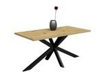 Livetastic , Schwarz, Eichefarben , Metall, Holzwerkstoff , rechteckig , 90x78x160 cm ,