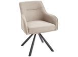 Livetastic , Schwarz, Taupe , Metall, Textil , Füllung: Schaumstoff, Taschenfederkern , 62x84x62 cm ,