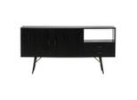 Livetastic , Schwarz , Metall, Holzwerkstoff , furniert , 160x80x46 cm , handgemacht , Wohnzimmer, TV-Möbel, TV- & Lowboards