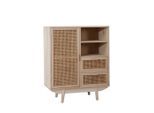 Livetastic , Naturfarben , Holz, Holzwerkstoff , Paulownia, Rattan,Paulownia , furniert , 2 Schublade(n) Schubladen , 70x85x36 cm , stehend ,