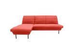 Looks by W.Joop , Orange , Textil , Uni , Ottomane links, nicht einzeln stellbar, L-Form , 214x168 cm , Made in EU, FSC MIX , Stoffauswahl, seitenverkehrt erhältlich, Hocker erhältlich, Rücken echt ,