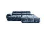 Mid.you , Blau , Textil , Ottomane rechts, L-Form , 239x150 cm , Made in EU , Stoffauswahl, seitenverkehrt erhältlich , Wohnzimmer, Sofas & Couches, Wohnlandschaften, Ecksofas