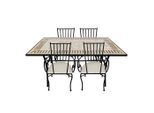 Ambia Garden , Braun, Creme, Rosa, Schwarz , Metall, Keramik , 80x75x140 cm , Grüner Punkt, Europäischer Sicherheitsstandard , geeignet für Balkon , Gartenmöbel, Gartenmöbel-Sets, Gartengarnituren