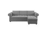 James Wood , Grau , Textil , Uni , 260x85x155 cm , Armlehnen seitenverkehrt montierbar ,