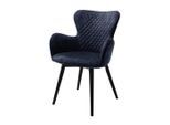 Mid.you , Dunkelblau , Textil , Buche , massiv , 62x87x65 cm , Beinauswahl, Stoffauswahl, Sitzfläche 180° drehbar ,
