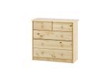 Livetastic , Naturfarben , Holz , Kiefer , massiv , 5 Schublade(n) Schubladen , 81x75x35 cm ,