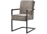 Mid.you , Taupe , Metall, Textil , Uni , 51.5x92x70 cm , inklusive Armlehnen ,