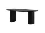 Livetastic , Schwarz , Holz, Holzwerkstoff , furniert , oval , 90x75x200 cm , in verschiedenen Holzdekoren erhältlich ,