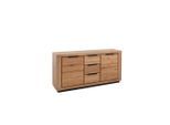 Möbelix , Wildeiche , Holz , Wildeiche , massiv , 2 Fächer , 3 Schublade(n) Schubladen , 163x80x40 cm , FSC MIX , stehend ,