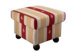 Livetastic , Rot , Textil , Buche , Streifen , 56x46x56 cm , Made in EU , Wohnzimmer, Hocker, Hocker
