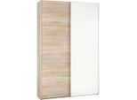 Livetastic , Weiß, Sonoma Eiche , Holzwerkstoff , 6 Fächer , 125x195.5x38 cm ,