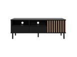 Livetastic , Schwarz, Eiche Artisan , Holzwerkstoff , 2 Schublade(n) Schubladen , 138x49x40 cm , Wohnzimmer, TV-Möbel, TV- & Lowboards