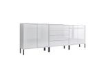 Mid.you , Weiß, Weiß Hochglanz , Holzwerkstoff , 6 Fächer , 4 Schublade(n) Schubladen , 237x86x33 cm , Made in Germany , erweiterbar, stehend , Kleinmöbel, Kommoden, Sideboards