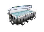 Exit Toys , Schwarz , Kunststoff , 200x100x400 cm , TÜV-geprüft, CE , Pools & Wasserspaß, Pools, Aufstellpools, Frame-Pools
