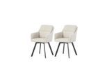 Mid.you , Creme , Textil , 53 cm , Oeko-Tex® Standard 100, FSC 100% , Sitzfläche 360° drehbar , Esszimmer, Esszimmerstühle, Polsterstühle