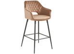 Mid.you , Schwarz, Taupe , Metall, Textil , 55x105x53 cm , Esszimmer, Barmöbel, Barhocker
