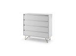 Livetastic , Weiß , Holzwerkstoff , 4 Schublade(n) Schubladen , 90x90x40 cm , stehend ,