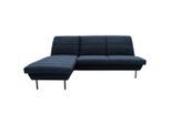 Looks by W.Joop , Blau , Textil , Uni , Ottomane links, nicht einzeln stellbar, L-Form , 214x168 cm , Made in EU, FSC MIX , Stoffauswahl, seitenverkehrt erhältlich, Hocker erhältlich, Rücken echt ,