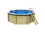 Karibu , Naturfarben , Holz , Kiefer , 124 cm , Pools & Wasserspaß, Pools, Aufstellpools