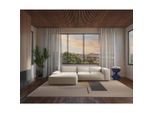 Mid.you , Creme , Textil , Ottomane links, L-Form , 304x200 cm , Made in EU , Wohnzimmer, Sofas & Couches, Wohnlandschaften, Ecksofas