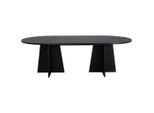 Livetastic , Schwarz , Holz , Esche,Esche , furniert , oval , 115x75x230 cm ,