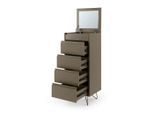 Livetastic , Grau , Holzwerkstoff , 4 Schublade(n) Schubladen , 45x110x40 cm , stehend, aufklappbarer Spiegel ,