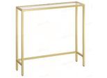 Mid.you , Goldfarben , Metall, Glas , 100.5x80x20 cm , Kleinmöbel, Konsolentische
