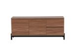 Livetastic , Nussbaumfarben , Holz, Metall, Holzwerkstoff , furniert , 2 Schublade(n) Schubladen , 135x56x40 cm , stehend ,
