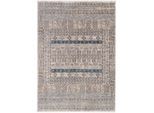 Cazaris , Grau , Textil , Ornament , rechteckig , 65x130 cm , Oeko-Tex® Standard 100 , für Fußbodenheizung geeignet, pflegeleicht , Teppiche & Böden, Teppiche, Orientteppiche