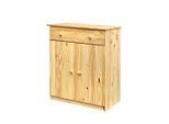 Livetastic , Naturfarben , Holz , Kiefer , massiv , 1 Fächer , 1 Schublade(n) Schubladen , 91x107x43 cm ,