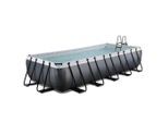 Exit Toys , Schwarz , Kunststoff , 250x100x540 cm , TÜV-geprüft, CE , Pools & Wasserspaß, Pools, Aufstellpools, Frame-Pools
