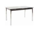 Mid.you , Schwarz , Metall, Glas , Uni , rechteckig , 75x80x140 cm , ausziehbar, gastro- und objekttauglich ,