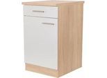 Küchenunterschrank Merle Weiß/Eichefarben