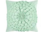 Zierkissen Flora Mintgrün ca. 45x45cm